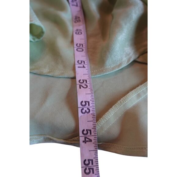 Y2K Dress Small Green Embroidered Satin Slip Lace Indie Fairy Grunge Romantic UO - Picture 9 of 9